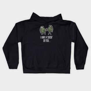 I have a crush on you army hand grenade wedding proposal Kids Hoodie